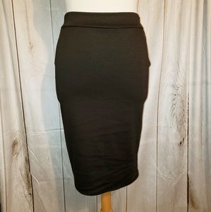 SIMLU black stretchy pencil skirt
